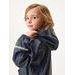 Unuo Dětská nepromokavá bunda s fleecem, Tm. Modročerná