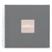 Hama album klasické spirálové FINE ART 36x32 cm, 50 stran, kamenná šedá, bílé listy