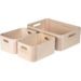 EXCELLENT HOUSEWARE Sada dřevěných úložných boxů 3 ks přírodní KO-KR8000160