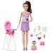 Barbie SKIPPER BABYSITTER chůva s jídelní židličkou