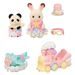 Sylvanian family Letadlo, vláček a baby figurky v zábavném parku