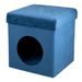 PET COMFORT Pelíšek pro kočku i psa samet 34 x 36 cm modrá ED-247501