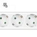Hama prodlužovací přívod s vypínačem, 6x zásuvka schuko, 1,4 m, bílý