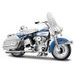 Maisto Maisto - HD - Motocykl - 1966 FLH Electra Glide, modro-bílá, série 44, blister box, 1:18
