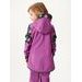 Unuo Dívčí softshellový kabát s fleecem Street, Ostružinová, Kytičky
