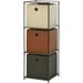 HOMESTYLING Úložný regál 3 patra s boxy textilní 102 cm KO-C80653210