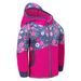 Unuo, Softshellová bunda s fleecem Street, Fuchsiová, Květinky (Fleece softshell jacket Street fuchsia, flowers)