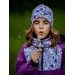 Unuo, Dětská softshellová bunda s fleecem, Ostružinová, Louka