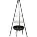 BBQ Gril na dřevěné uhlí závěsný na trojnožce pr. 48 cm KO-C83000490