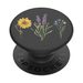 PopSockets PopGrip Gen.2, Vintage Garden Black, květiny na černém podkladu