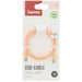 Hama USB-C 2.0 kabel Fabric, 1m, opletený, oranžový