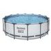 Bestway Nadzemní bazén kulatý Steel Pro MAX, kartušová filtrace, schůdky, plachta, průměr 4,27m, výška 1,22m