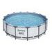 Nadzemní bazén kulatý Steel Pro MAX, kartušová filtrace, schůdky, plachta, průměr 4,57m, výška 1,22m