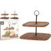 EXCELLENT HOUSEWARE Etažér dřevěný 2 patra čtverec 23,5 cm KO-170490960ctve