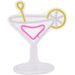 H & S COLLECTION Dekorace svítící nástěnná 30 × 38 cm coctail citron KO-NE1100230citr