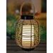 PROGARDEN Venkovní lucerna s LED svíčkou ratanová 24 cm KO-AF5000710