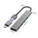 Hama USB hub, 4 porty, USB 3.2, 5 Gb/s, Ultra Slim, USB-C adaptér