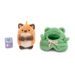 NICI NICI plyš MyMochi Liška Geeks 8cm v kostýmu žabky a videohrou, set dárkové balení 8,5x6,5x10cm