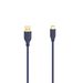 Hama USB-C 2.0 kabel typ A-C 0,75 m, Flexi-Slim, modrý