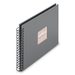 Hama album klasické spirálové FINE ART 28x24 cm, 50 stran, kamenná šedá, černé listy