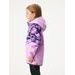 Unuo Dětská softshellová bunda s fleecem Slim, Lila, Kytky