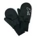 ESITO Zimní palcové rukavice softshell s beránkem Black - černá