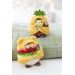 NICI NICI plyš MyMochi Beruška Dozz 8 cm v kostýmu ananas s kokosem,set dárkové bal.