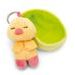 NICI NICI klíčenka spící Kuřátko 8cm, světle zelený košík, GREEN