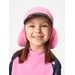 Unuo, Dětská kšiltovka s plachetkou a UV ochranou 50+, Růžová, Květiny
