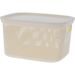 EXCELLENT HOUSEWARE Úložný plastový koš s víkem 6 litrů béžová KO-027000190bezo