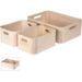 EXCELLENT HOUSEWARE Sada dřevěných úložných boxů 3 ks přírodní KO-KR8000160