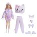 Barbie CUTIE REVEAL Barbie sladké mašle - fialové kotě