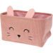 HOMESTYLING Dětský úložný koš na prádlo i hračky kvádr sada 2 ks růžová KO-HZ1993160ruzo