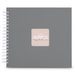 Hama album klasické spirálové FINE ART 28x24 cm, 50 stran, kamenná šedá, bílé listy