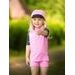 Unuo, Dětská kšiltovka s UV ochranou 50+, Růžová, Květiny