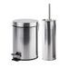 EXCELLENT HOUSEWARE Odpadkový koš na wc + wc štětka s držákem nerez KO-170481400