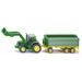 SIKU Farmer - John Deere s čelním nakladačem a přívěsem, měřítko 1:87