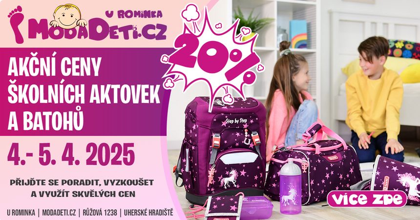 Akční ceny školních aktovek a batohů až 20% na prodejně!