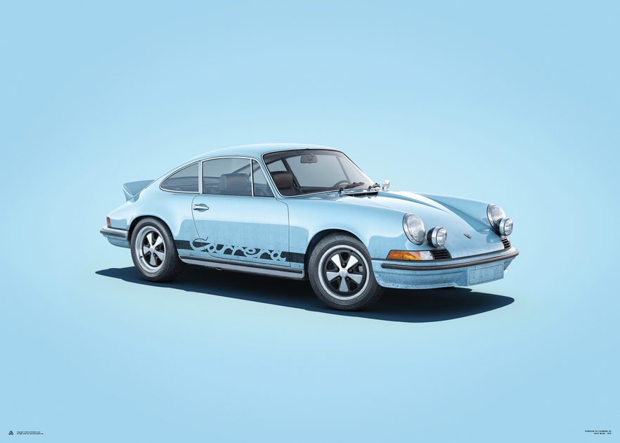 automobilist porsche 911 rs blue colors of speed poster unlimited edition posters store