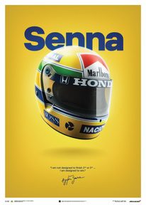 GIANT WALL ART PHOTO PRINT POSTER AYRTON SENNA F1 HELMET