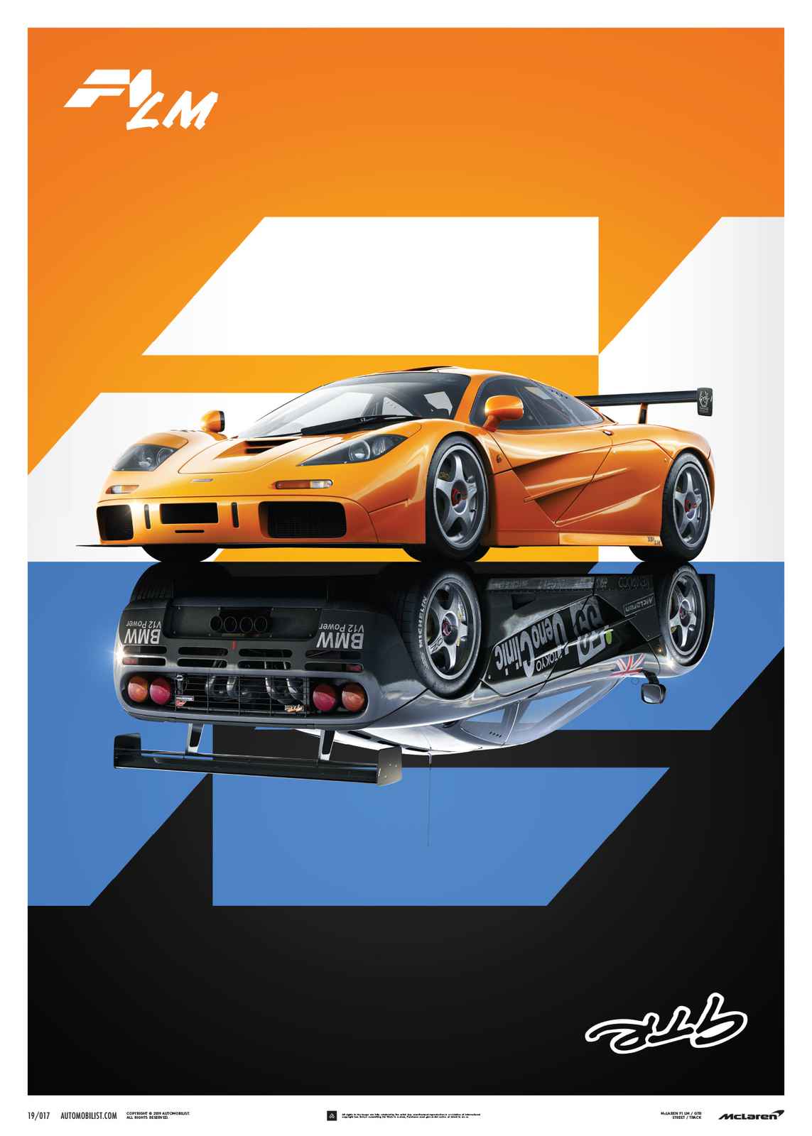 Automobilist McLaren F1 LM / GTR Poster Unlimited Edition