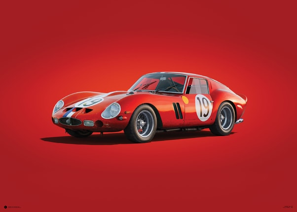 Automobilist Ferrari 250 Gto Red 24h Le Mans 1962