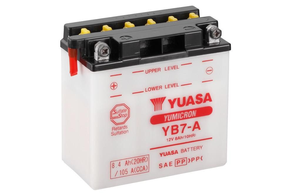 YUASA Yumicron akumulátor vč. kyseliny YUASA YB7-A