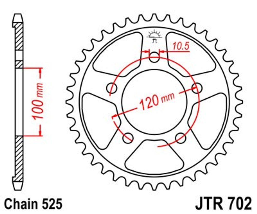 JT Řetězová rozeta JT JTR 702-41 41 zubů, 525