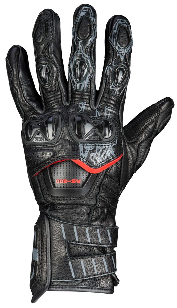 IXS Dámské kožené sportovní rukavice iXS RS-200 3.0 černé - M