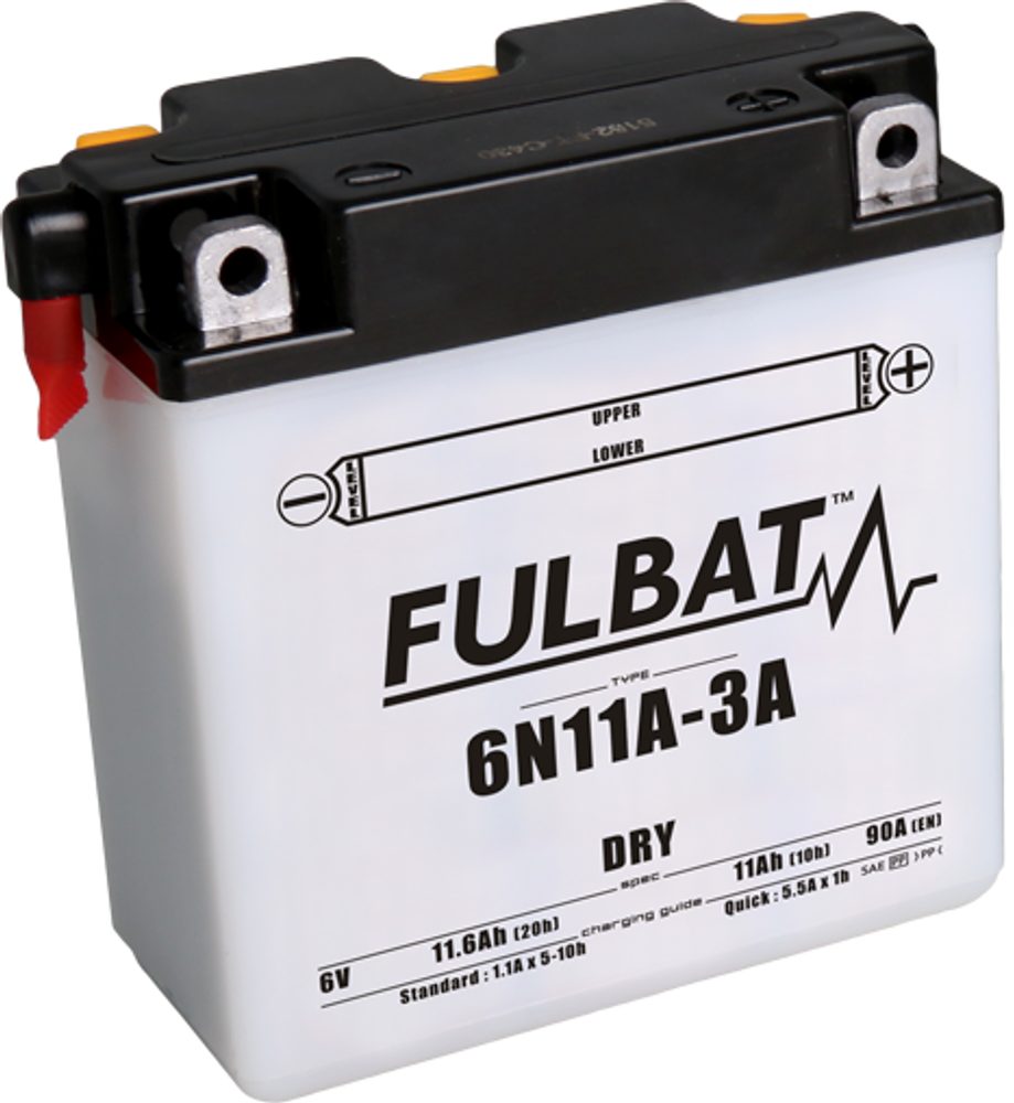 FULBAT Konvenční motocyklová baterie FULBAT 6N11A-3A Včetně balení kyseliny