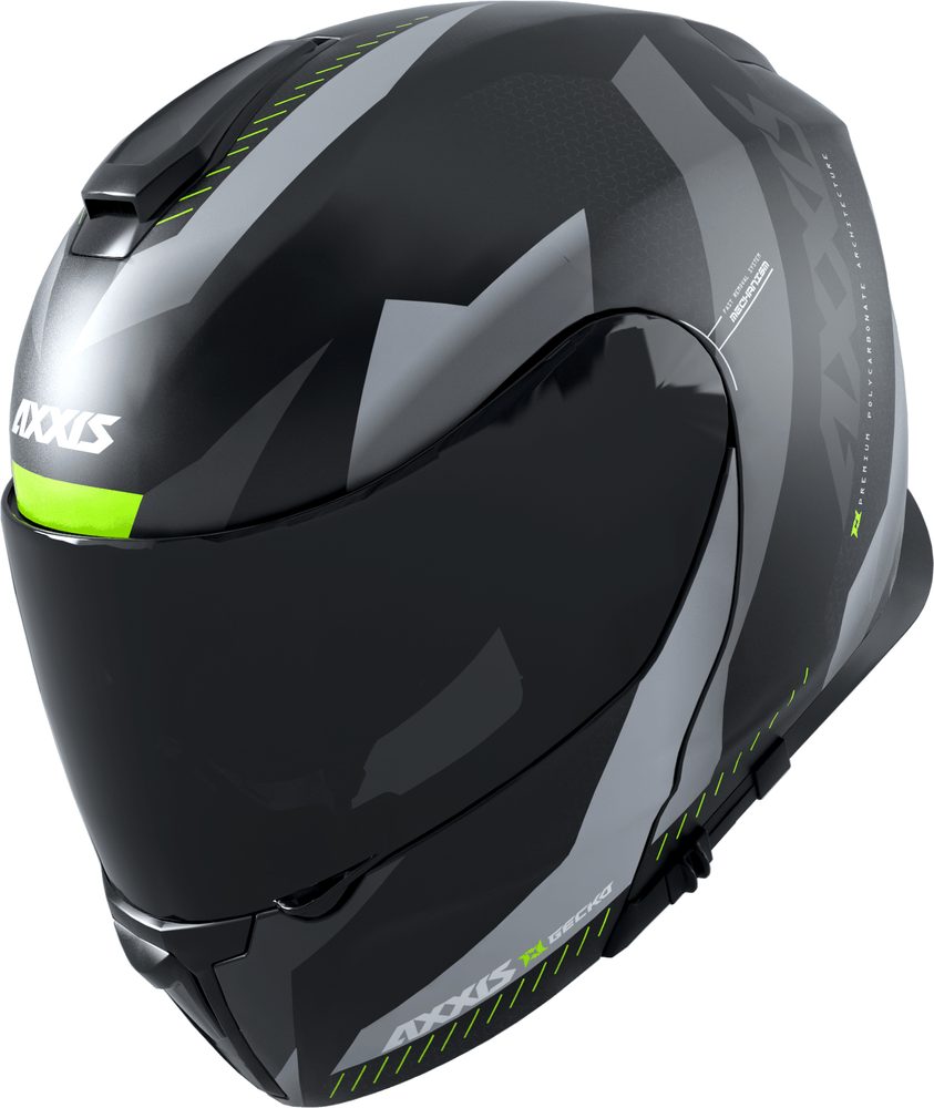 AXXIS Výklopná helma AXXIS GECKO SV ABS shield b2 lesklá šedá L