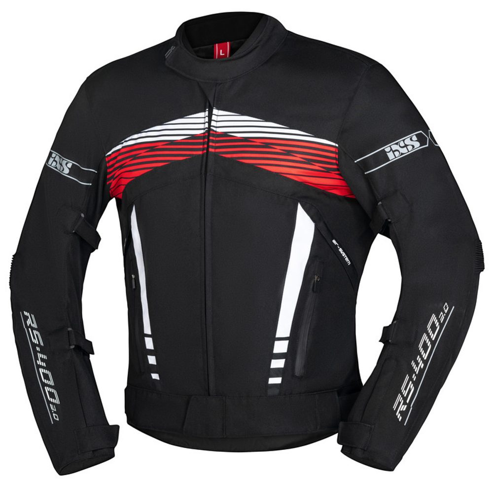 IXS Sportovní textilní bunda iXS RS-400-ST 3.0 červená - 2XL