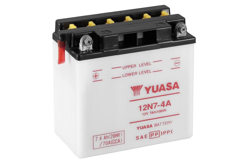 YUASA Konvenční 12V akumulátor bez kyseliny YUASA 12N7-4A