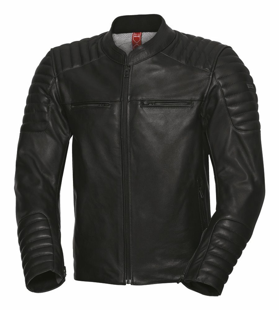 IXS Klasická kožená bunda iXS LD DARK černá - 50